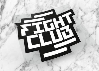 Naklejka K13 + FIGHT CLUB 6 x 5,5 cm pro8l3m p8m #1