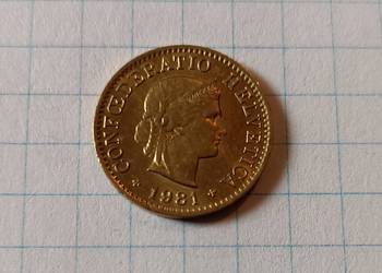 5 RAPPÓW ( 5 CENTYMÓW ) 1981 ROK - SZWAJCARIA