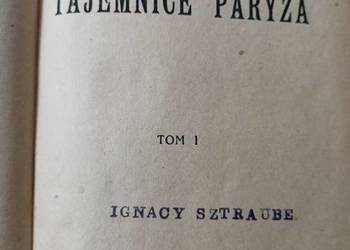 Tajemnice Paryża książki przedwojenne aukcje internetowe