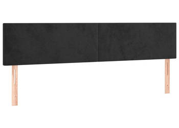 Zagłówek do łóżka z LED czarny 160x5x78/88 cm aksamit WM-3121388