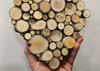 Serce z drewna na Walentynki