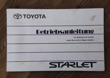 Sprzedam instrukcję obsługi Toyota Starlet 96-99 niemiecka