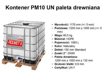 Zbiornik ibc 1000 L Mauser paleta drewniana NOWY
