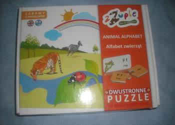 Dwustronne PUZZLE do nauki angielskiego, NOWE