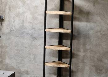 Regał NA WYMIAR narożny, dąb DĘBOWY loft industrialny mal. PROSZKOWO