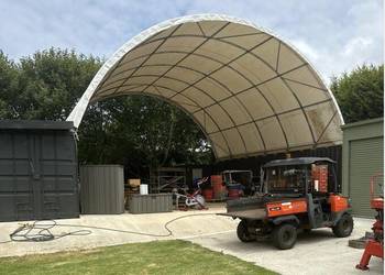 Zadaszenie kontenerowe 12x12m PVC 900g/m2