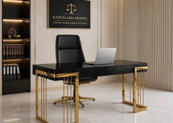 Czarne złote biurko ze stali nierdzewnej Luxury Premium 120x70x75