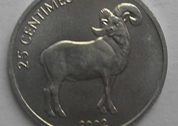KONGO-25 CENTIMES-2002 r (MUFLON)