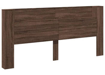 Zagłówek z półką i LED brązowy dąb 220x165x1035 cm WM-839279