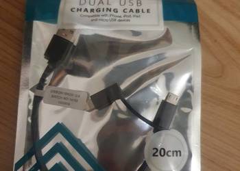 Kabel dual USB Iphone lightning micro USB