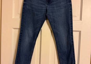 Jeansy męskie Carry 30/32 granatowe z przetarciami zwężane