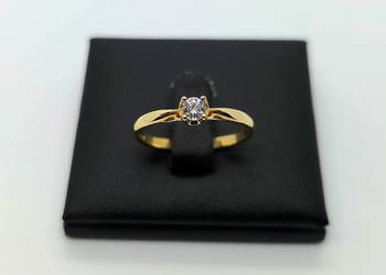 Nowy złoty pierścionek próby 585 - 1,98g (Rozmiar 16)