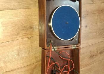 ADAPTER, GRAMOFON, PATEFON, WALIZKOWY, SKRZYNIOWY, SPRAWNY Z ZAPASEM IGIEŁ
