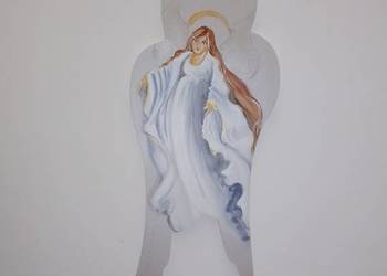 Anioł stróż malowany ręcznie