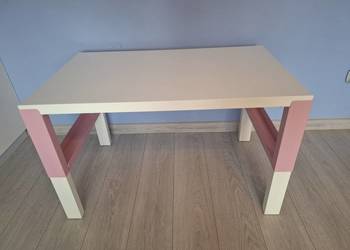 Biurko stolik IKEA PAHL, białe, różowe lub niebieskie, regulowana wysokość