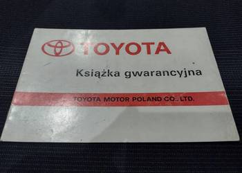 Toyota Corolla 1991 Książka Gwarancyjna / Serwisowa SALON POLSKA PL