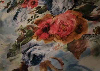 Cudo kwiecista chusta markowa pareo obraz kwiatowy