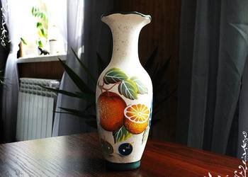 Stary Wazon ręcznie malowany Owoce Włochy lata 70-80'