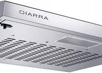 Ciarra OKAP KUCHENNY 60 cm, 3 poziomy mocy wywiewu, srebrny