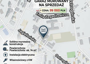 Sprzedam murowany garaż w centrum Sosnowca okolice Ostrogórskiej Jagielloń…