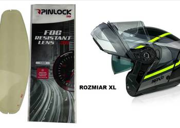 KASK MOTOCYKLOWY SZCZĘKOWY NAXA FO7/E-ROZMIAR XL BLENDA PINLOCK ŻÓŁTY FLUO