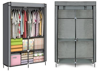 Szafa tekstylna duża materiałowa garderoba z półkami na ubrania i buty Mod…