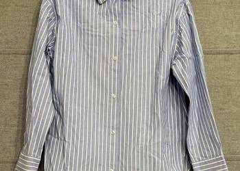 Dziewczęca niebieska koszula w białe paski ZARA rozmiar 140