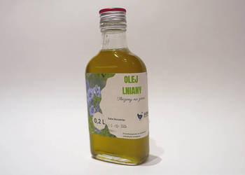 Olej lniany 500 ml - świeżo tłoczony w małej olejarni
