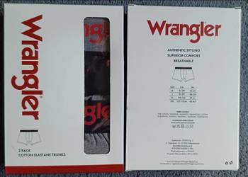 WRANGLER bokserki męskie 2-pak, rozmiar XL (99-104 cm), 95% bawełna