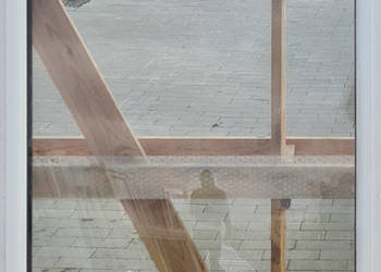 OKNA KacprzaK Witryna 83X144 FIX Używany PCV Plastikowy