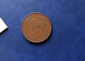 Stare monety 5 ore 1958 Norwegia