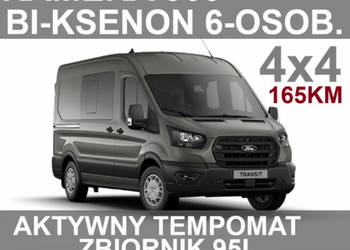 Ford Transit 6-os. 4x4 L3H2 Bi-Ksenon165KM Kamera 360 Drzwi Lewe 4X4