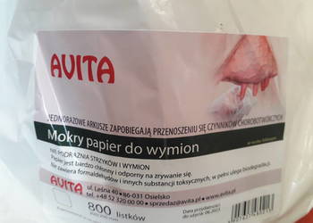 Papier do wymion mokry w worku foliowym 800 listków 20x20 dl