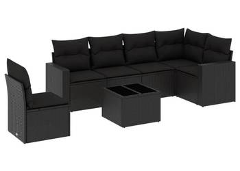 vidaXL 7-cz. zestaw wypoczynkowy do ogrodu, z poduszkami(SKU:3219025)