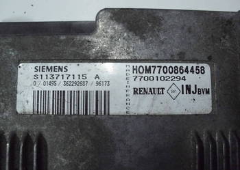 Komputer silnika RENAULT LAGUNA II 2.0 S113717115A IMMO OFF