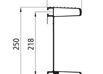 Zderzak aluminiowy L=2400 mm, anoda, ATEST
