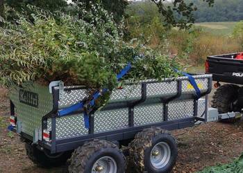 Przyczepa ATV 1420 kg z zasilanym elektrycznie wywrotem hydraulicznym