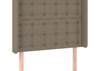 Zagłówek do łóżka z LED taupe 93x16x118/128 cm tkanina WM-3124468