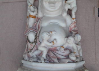 Figurka Budda z dziećmi podświetlana lampa