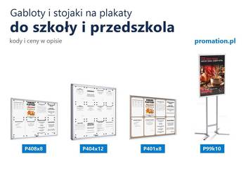 Gabloty szkolne i stojaki na plakaty do szkoły, przedszkola i uczelni