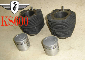 Zundapp KS 600 cylinder tłok x2 komplet PO REGENERACJI do założenia DOBRE !
