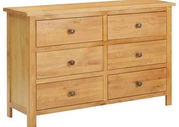 vidaXL Komoda, 105x33,5x73 cm, lite drewno dębowe(SKU:289196)