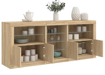 Szafka z oświetleniem LED dąb sonoma 162x37x67 cm WM-3209032