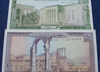 LIBAN Kolekcjonerskie Banknoty Zestaw - 2 sztuki UNC
