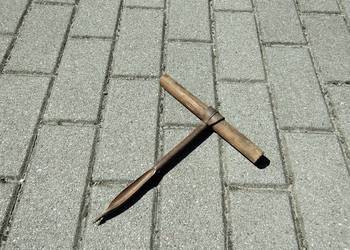 Stary ręczny świder , wiertło do drewna 24 cm