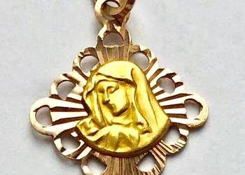 Wisiorek złoty z motywem religijnym sprzedam