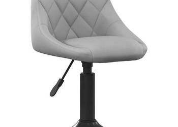 Obrotowe krzesła stołowe 4 szt. jasnoszare obite aksamitem WM-3088791