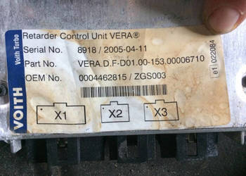 Sterownik Retarder VOITH MP2 0004462815 4461260110