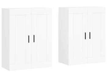 Wiszące szafki 2 szt. białe materiał drewnopochodny WM-3198033