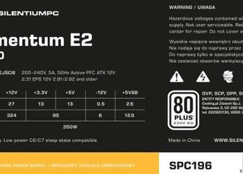 Zasilacz komputerowy SilentiumPC 350wat